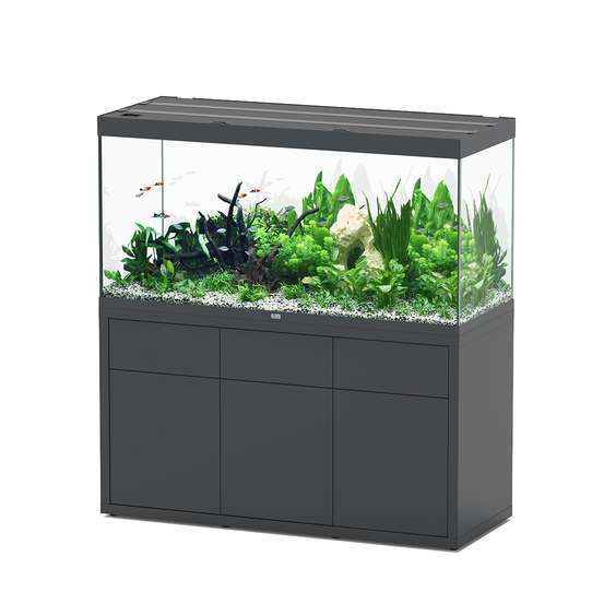 Aquarium et Meuble 2 portes Sublime Led 2.0 Gris L.150x P.50x H.75 cm