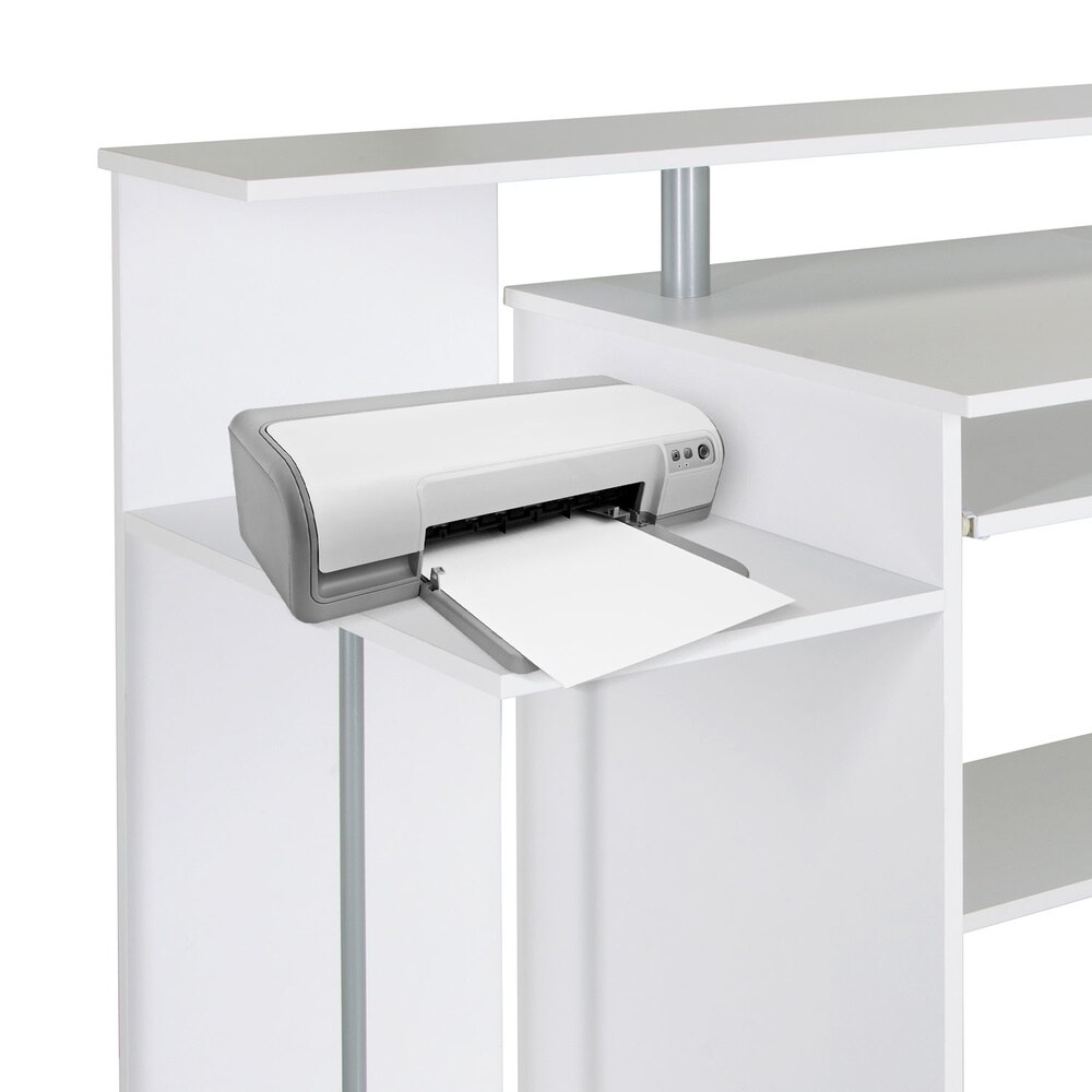 Schreibtisch WORKSPACE H IV Melaminharzbeschichtete Spanplatte, Gestell pulverbeschichteter Stahl hjh OFFICE