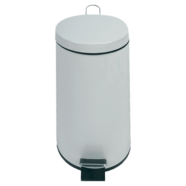 Collecteur à pédale JVD 20 L métal blanc