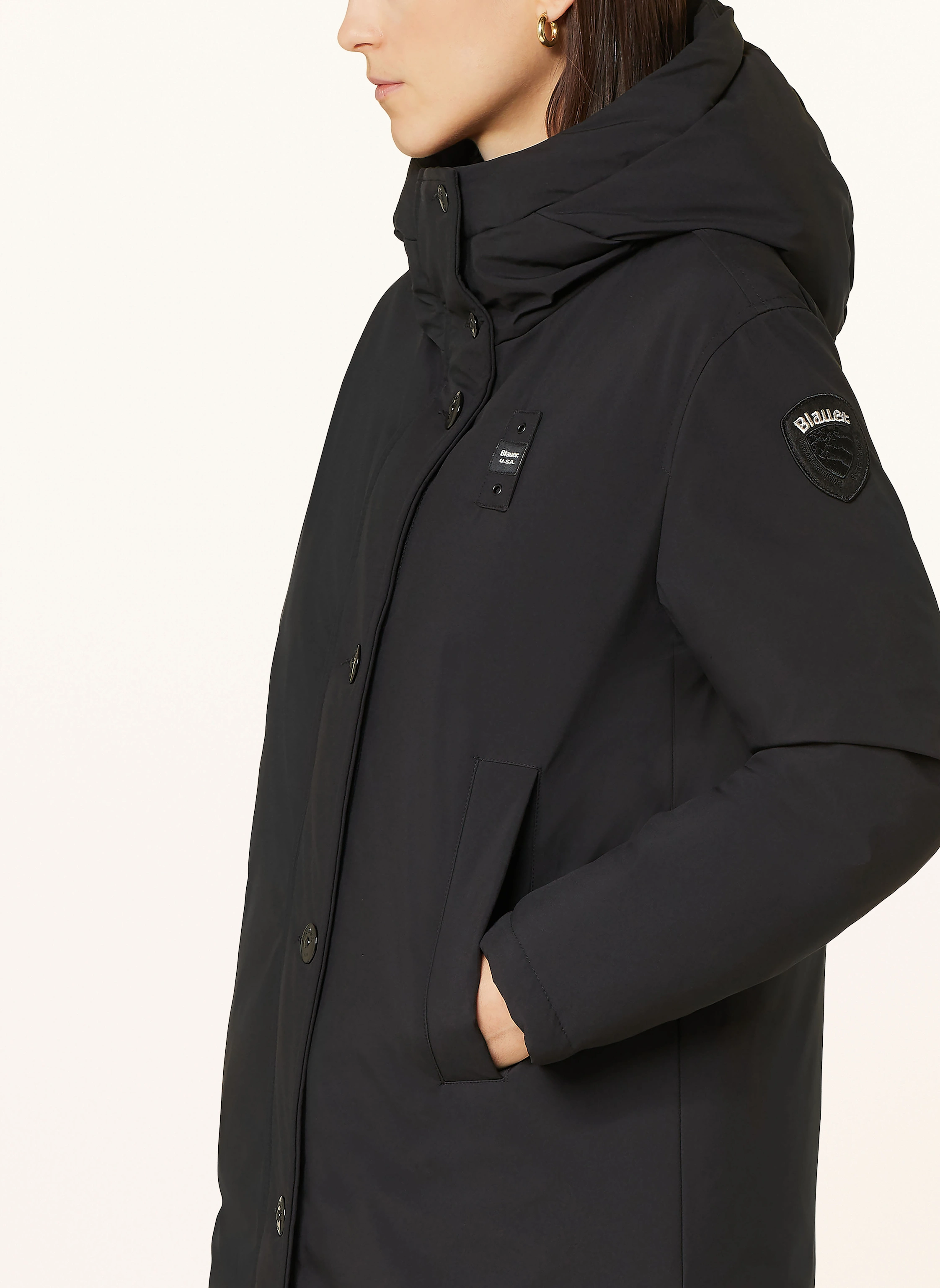 Blauer Daunenmantel CARMEN