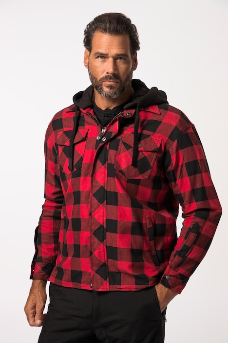 Motorrad-Jacke Lumberjack, Flanellhemd, ArmaProtect Einsätze