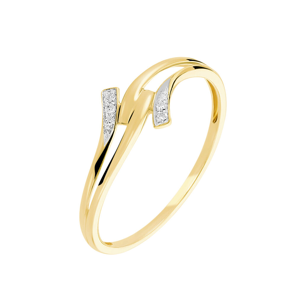 Bague Nelle Or Jaune Diamant