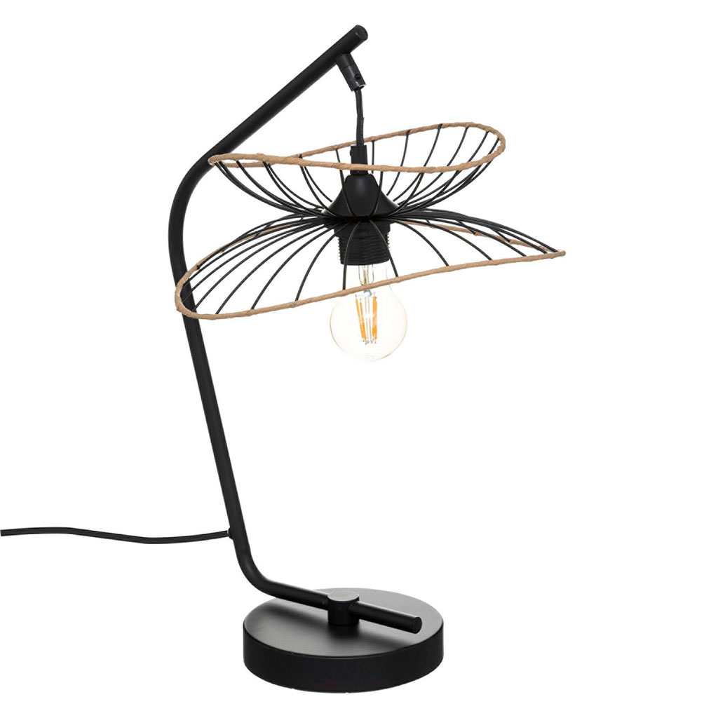 Lampe à poser arc ALARA noir H 50cm