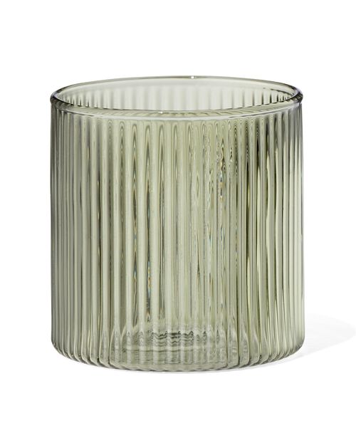 verre pour bougie parfumée XS nervuré vert clair