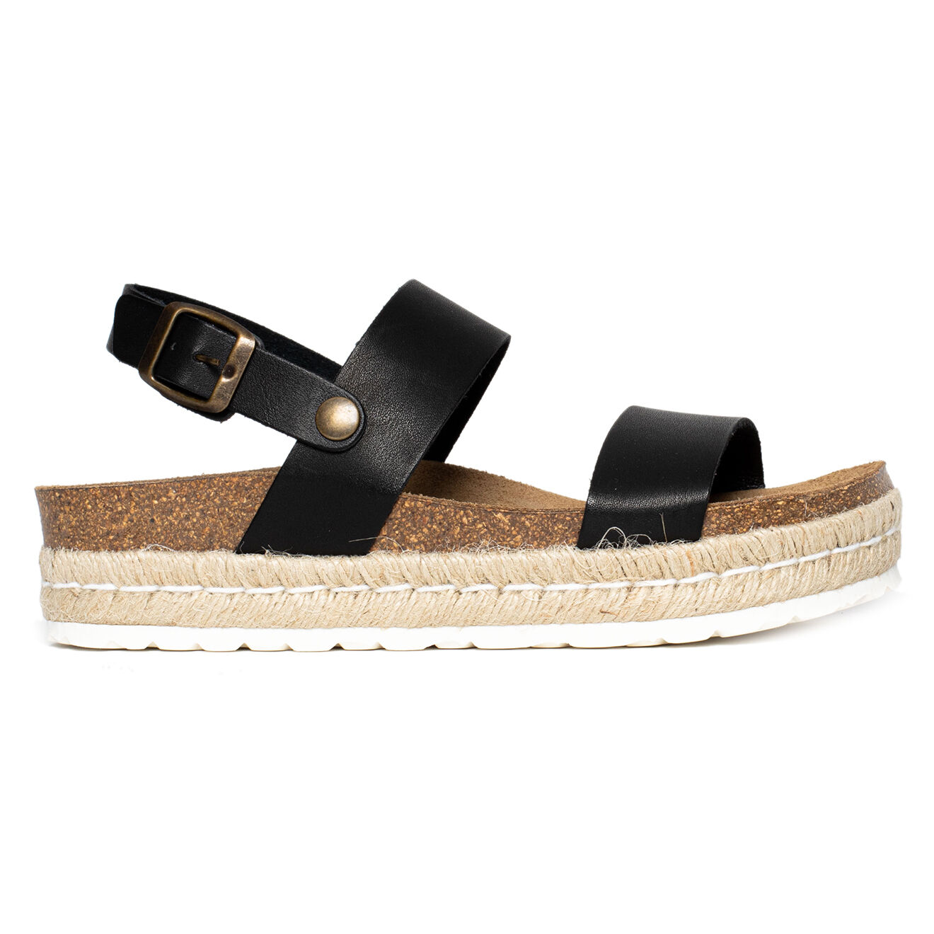 Sunbay Sandales à plateforme en Cuir Kalmie noires