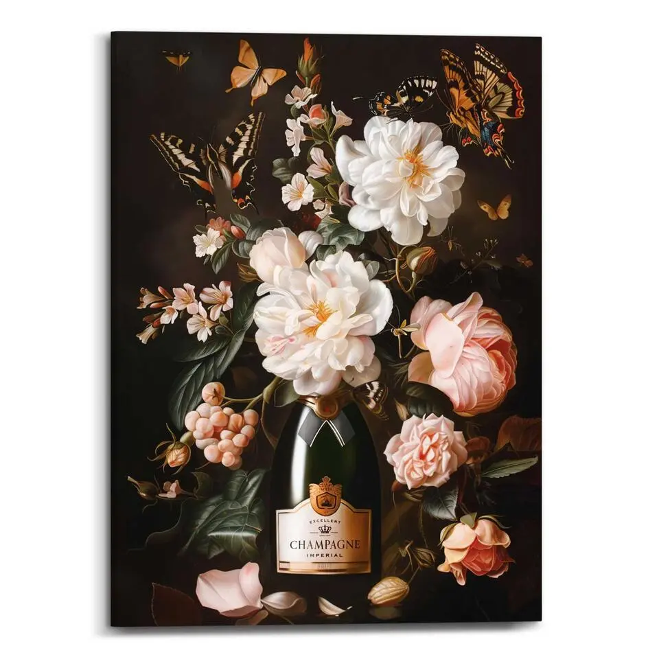 Schilderij Bloemenfeest - 70x50cm - Roze