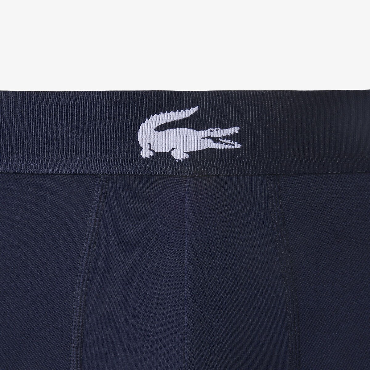 LACOSTE<br>Conjunto de 3 cuecas boxer em algodão elástico estampado