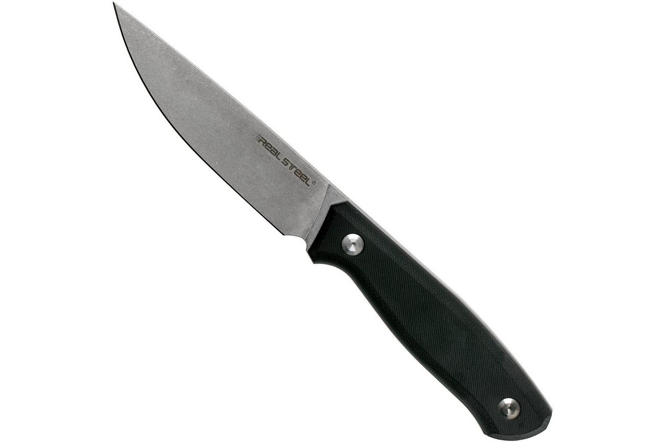 Real Steel Arbiter Stonewashed 3811 vaststaand mes, Ostap Hel design