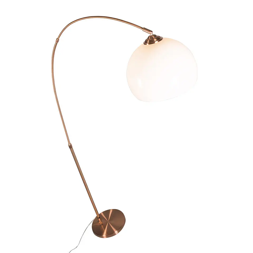 Qazqa booglampen arc-basic bruin e27