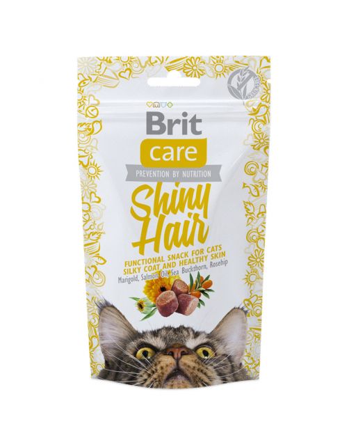 Brit Care Cat Snack Shiny Hair - Kattensnack - Zalm 50 g