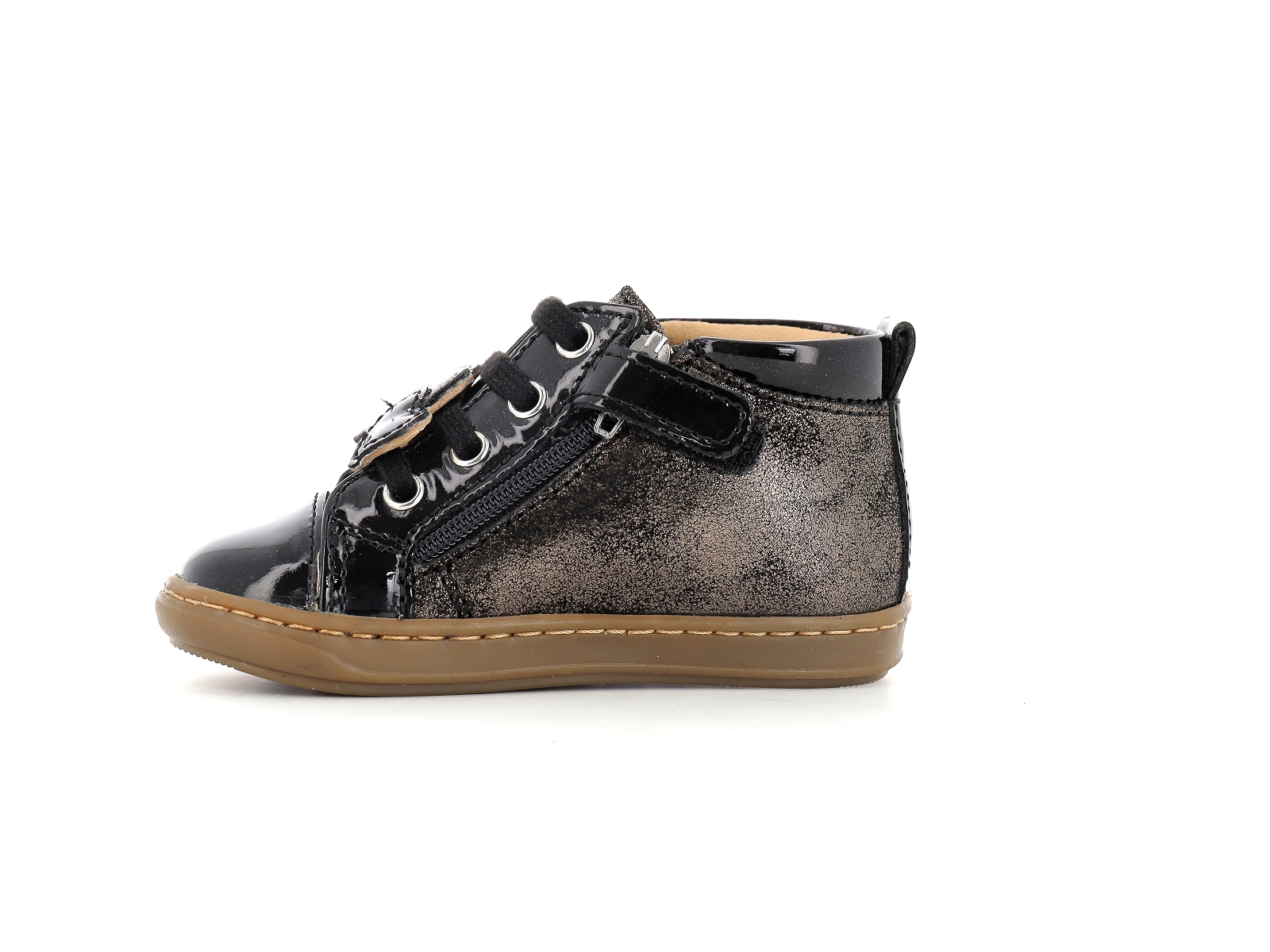 Shoopom-BOUBA HEART Nubuck Noir Leopard