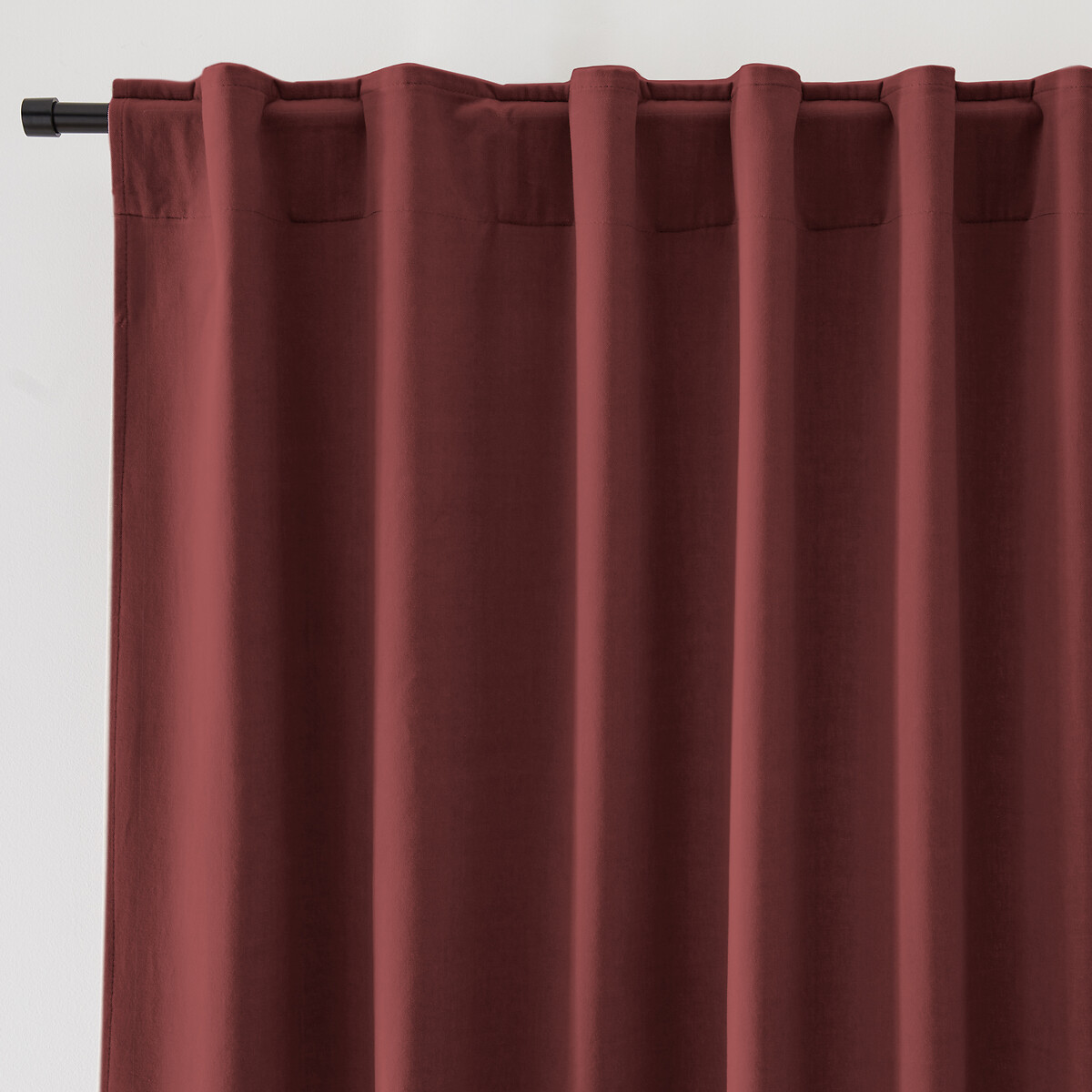 LA REDOUTE INTERIEURS<br>Cortina de veludo com acabamento em laços ocultos, Veludo