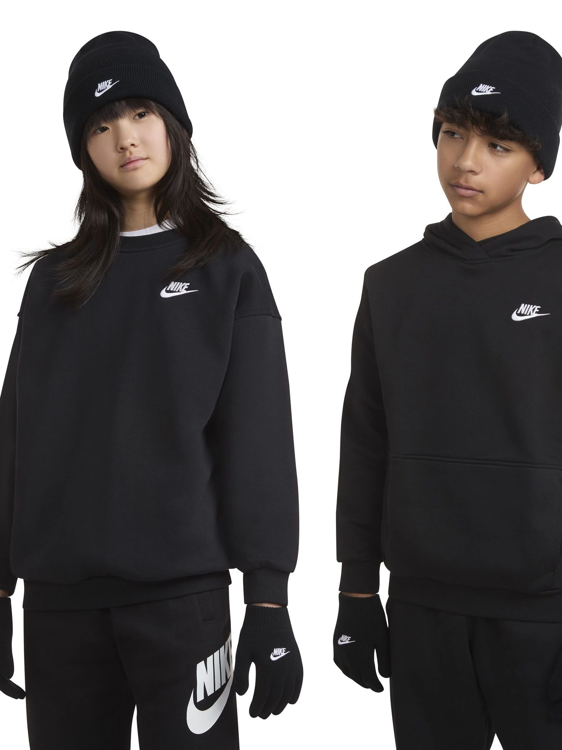 Zwart - Nike Club Beanie and Glove Set