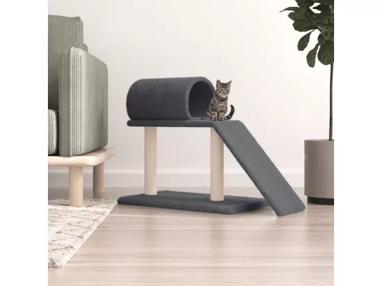 Arbres à chat avec tunnel et échelle gris foncé 55,5 cm