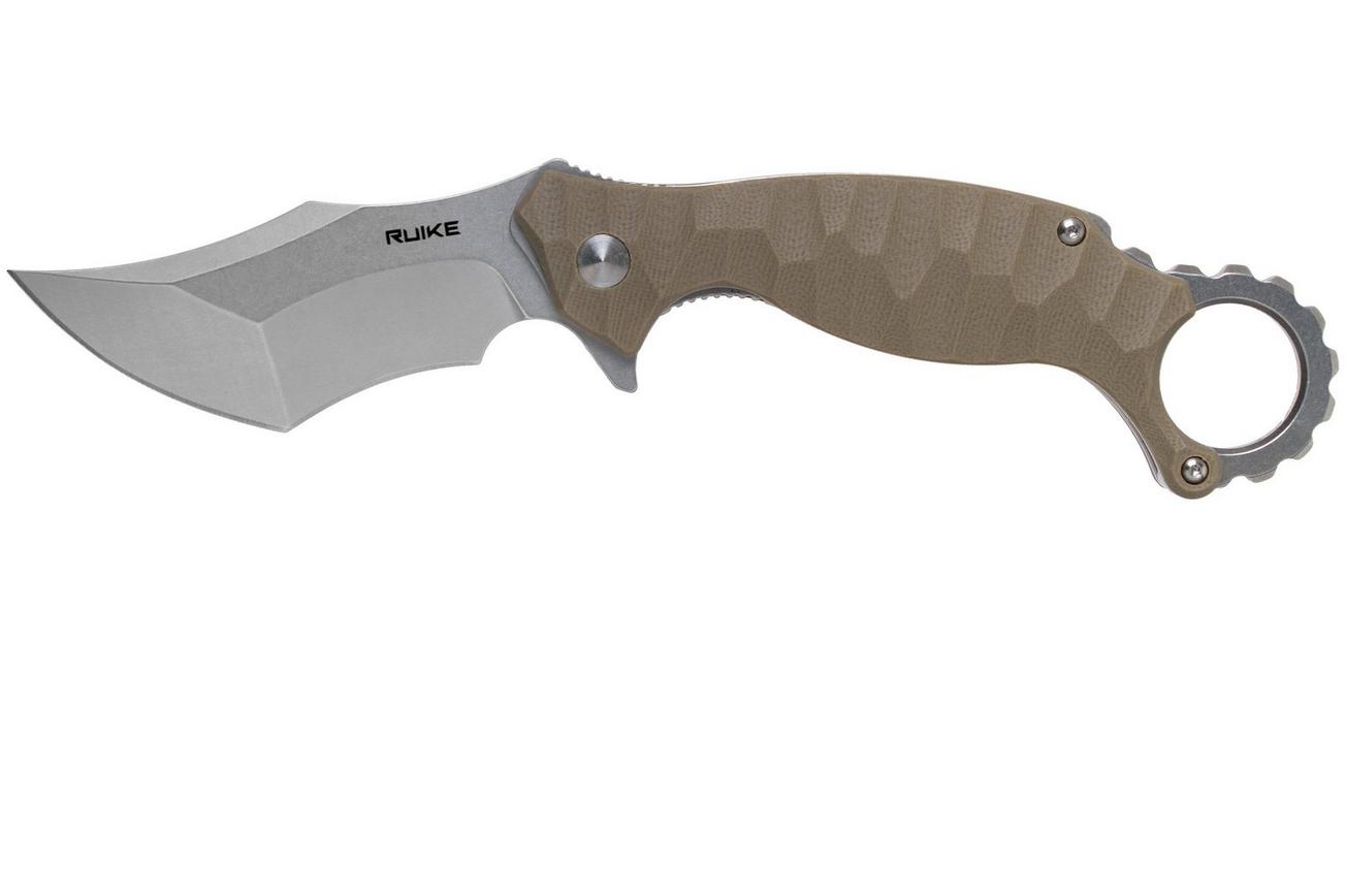 Ruike P881-W Desert Tan karambit zakmes