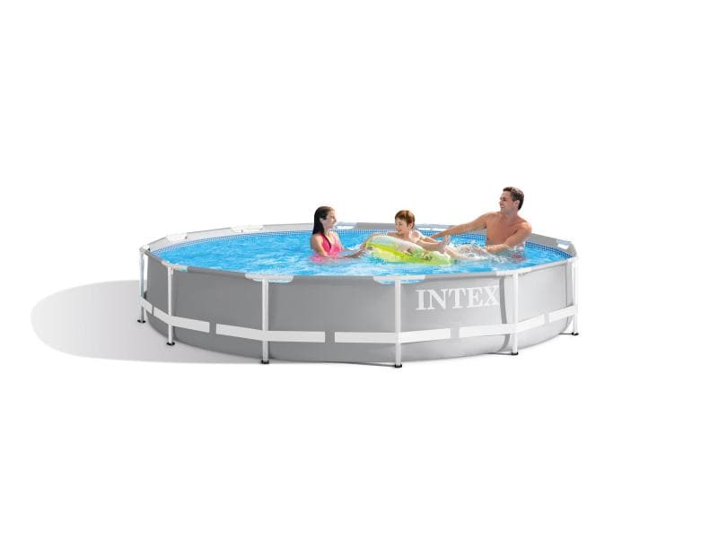 Intex Pool Prism Frame Set 366 x 76 cm Rasch aufgebauter Pool, mit Filterpumpe