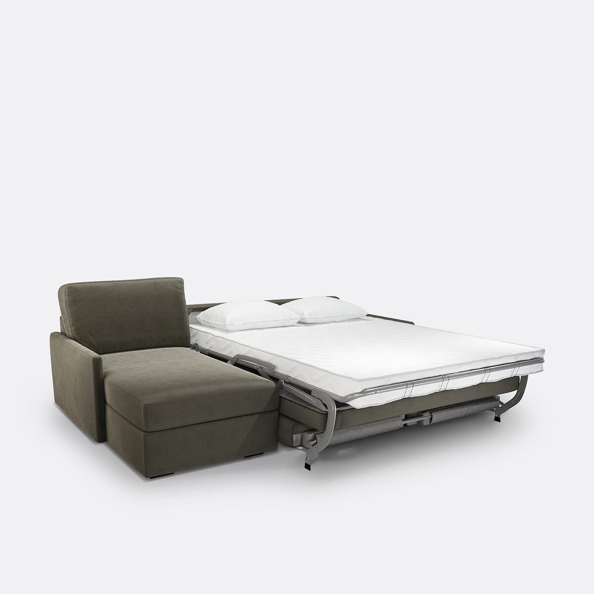 LA REDOUTE INTERIEURS<br>Sofá-cama de canto em veludo, espuma Marta