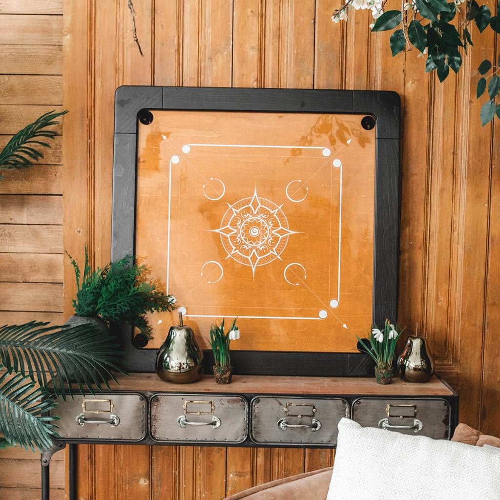 Woodestic Carrom Set (Hêtre vapeur - Ébène)