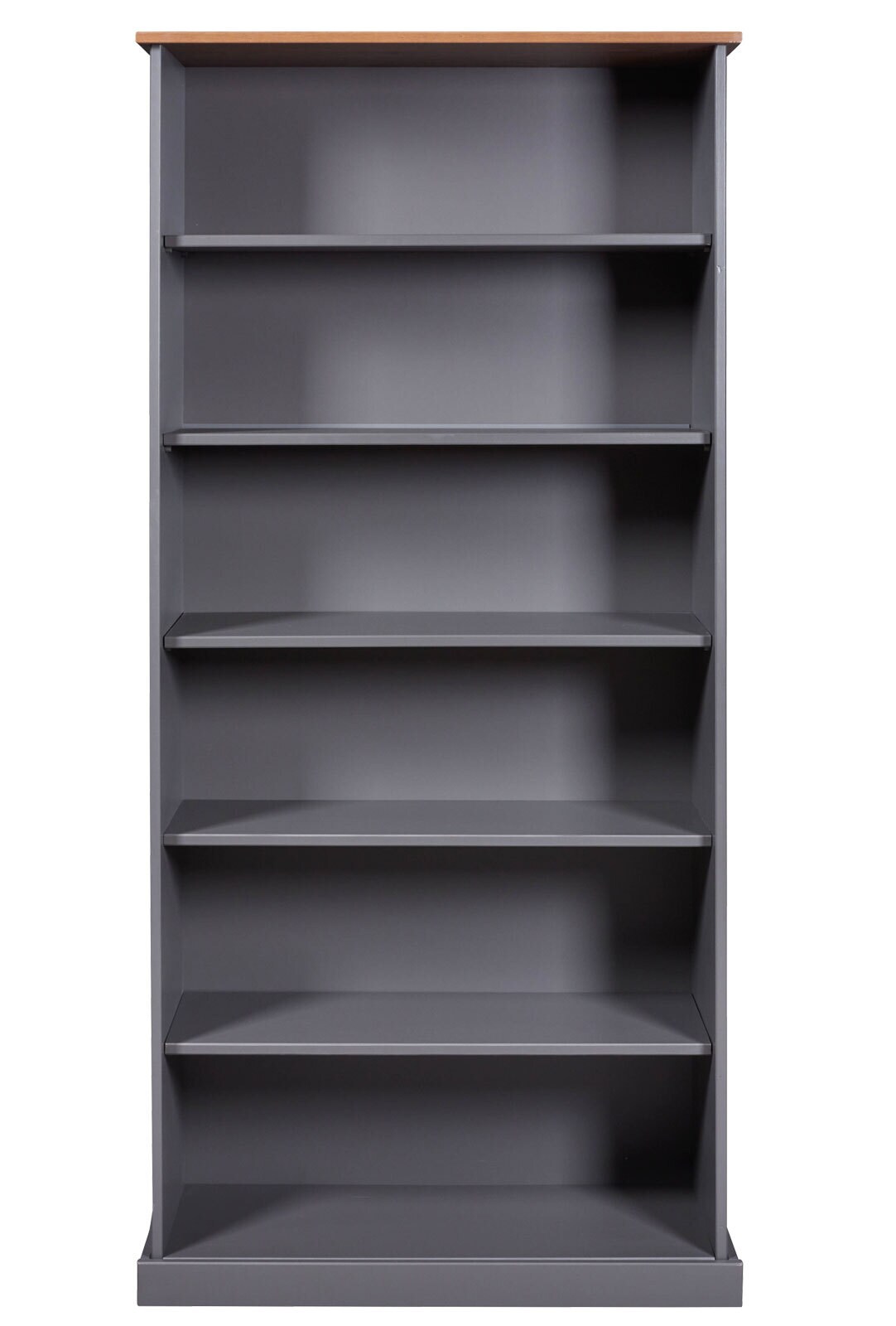 Regal NICLAS 90x190x38,1 cm Massivholz grau