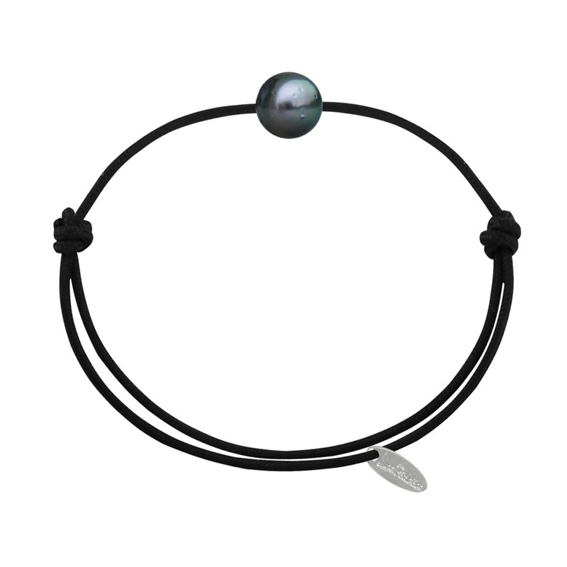 Bracelet Lien Perle de Tahiti - Noir