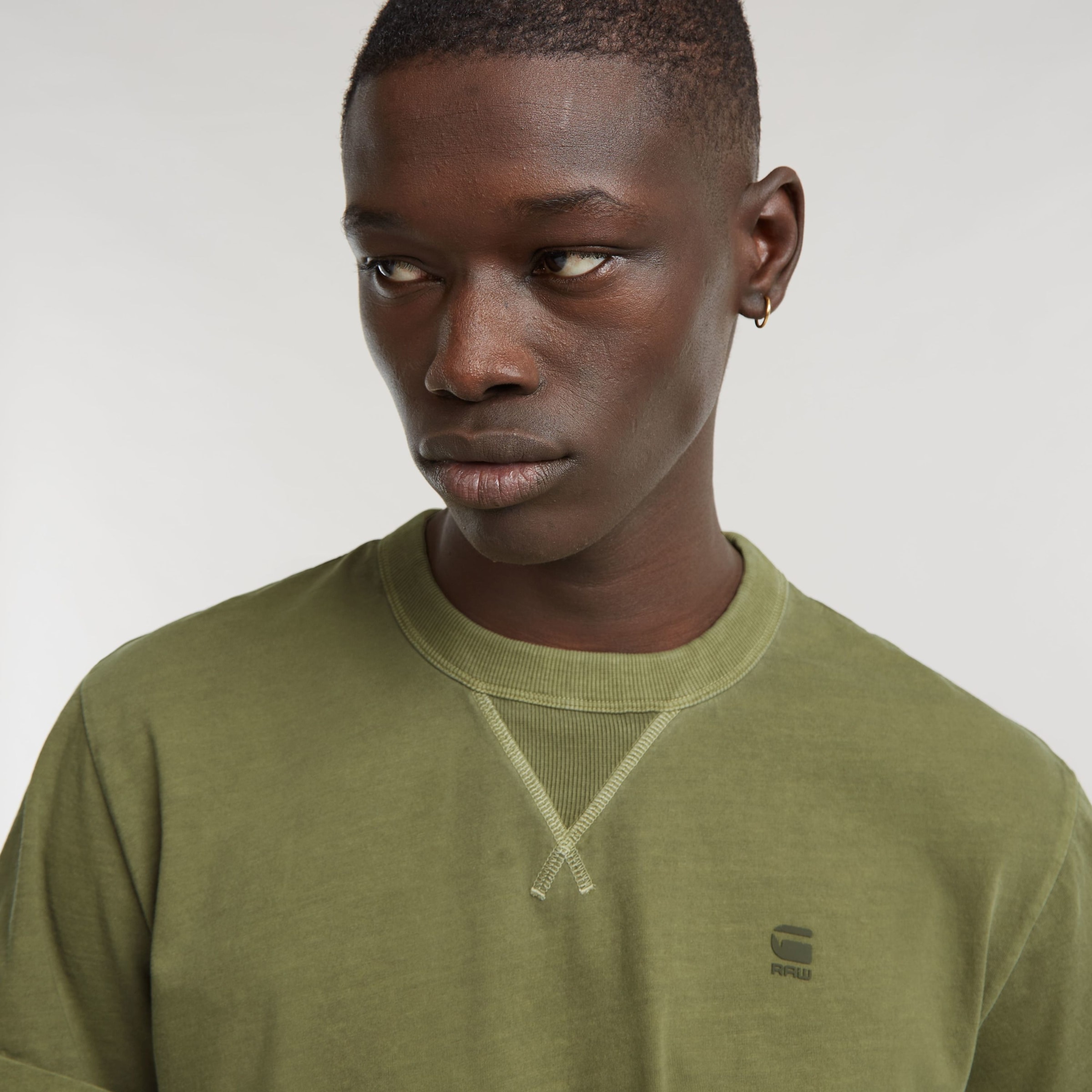 G-STAR T-Shirt »Nifous«, Rundhals, mit Rippeinsatz