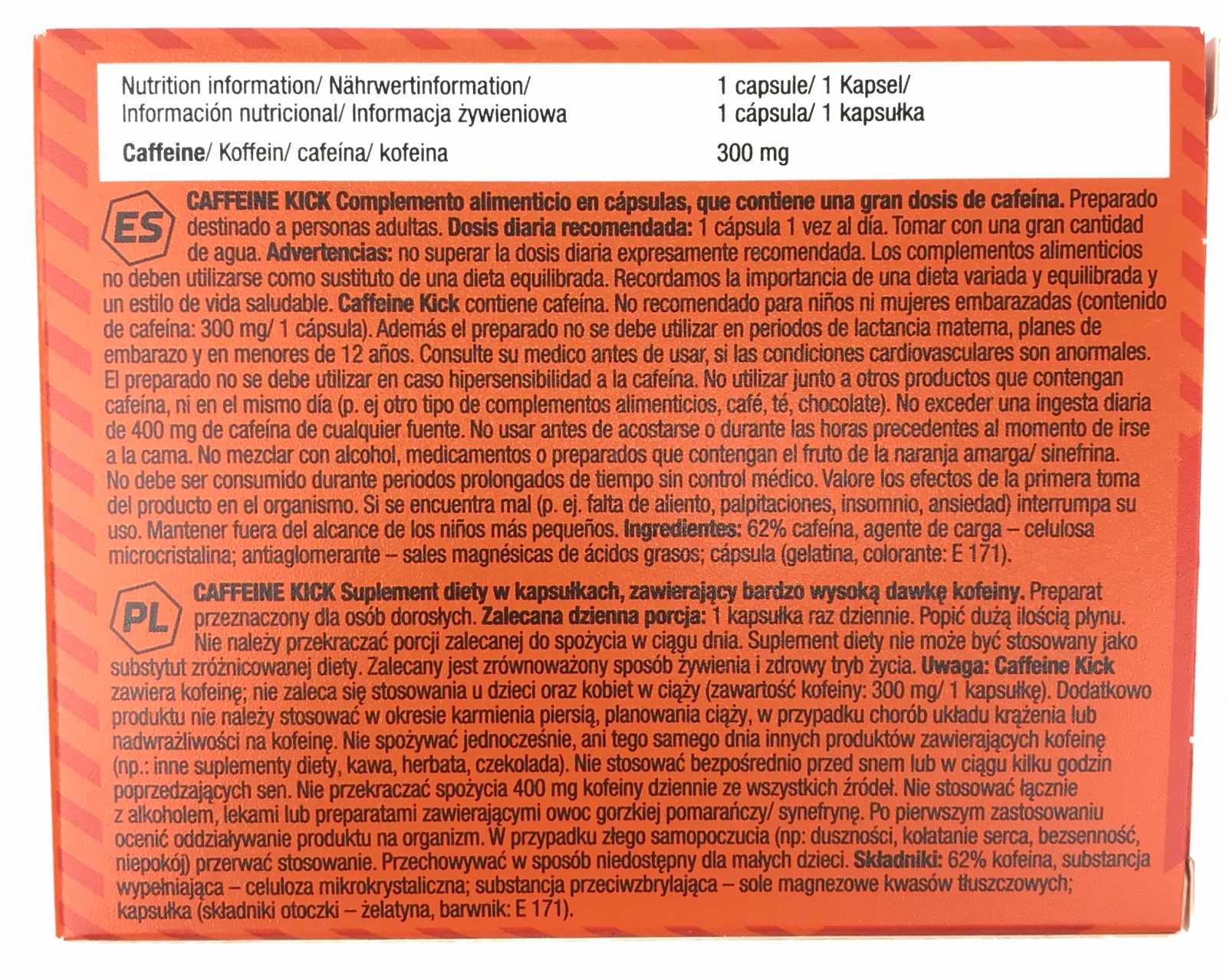 Olimp Caffeine Kick 200mg 60 cápsulas