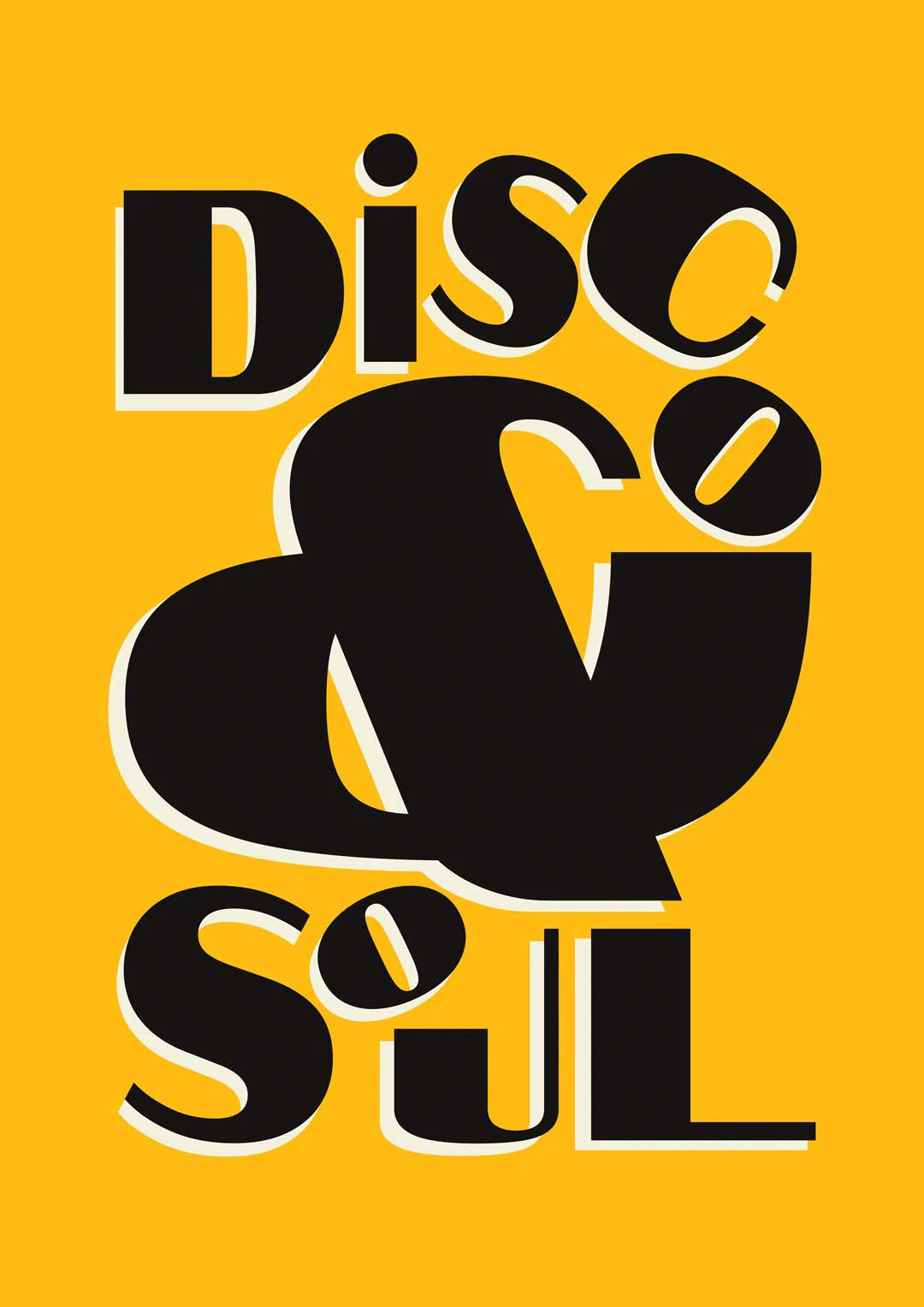 Disco & Soul Gelb Kunstdruck