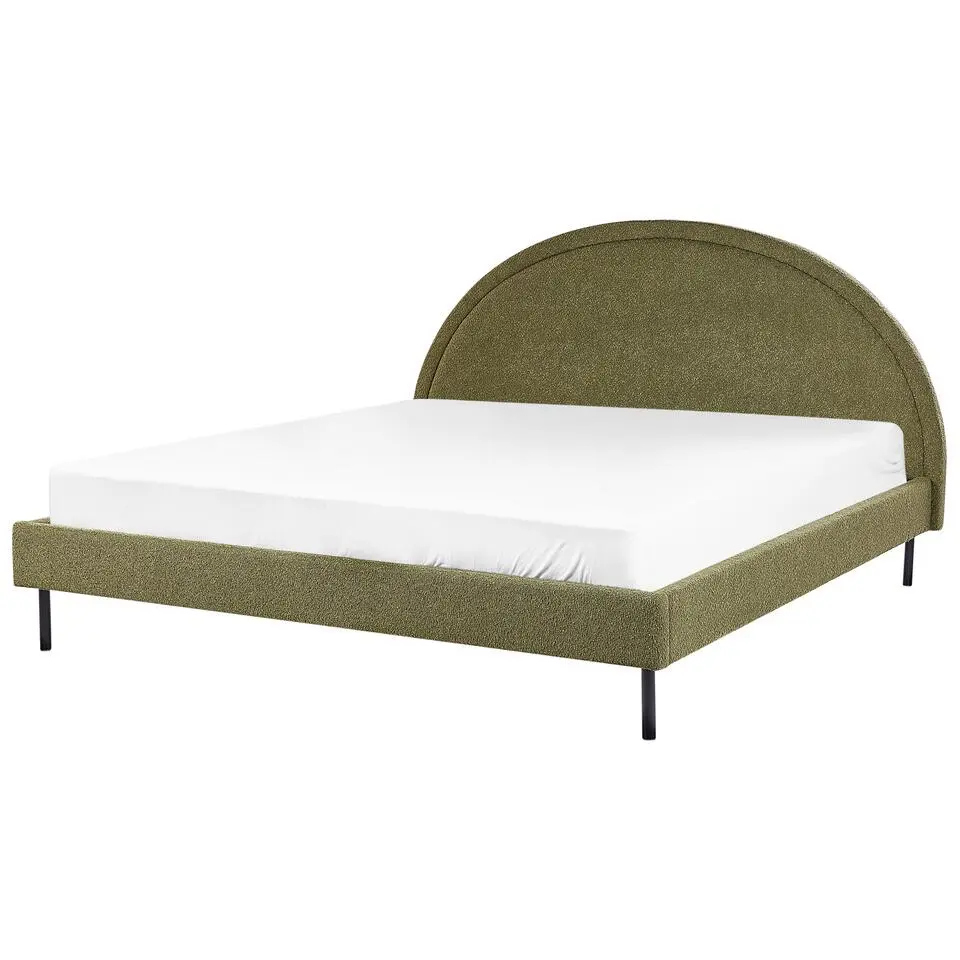 MARGUT - Bed - Groen - 180 x 200 cm - Bouclé