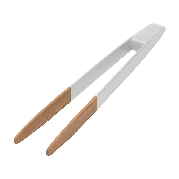 Pince à toast bambou blanc 24 cm Pebbly
