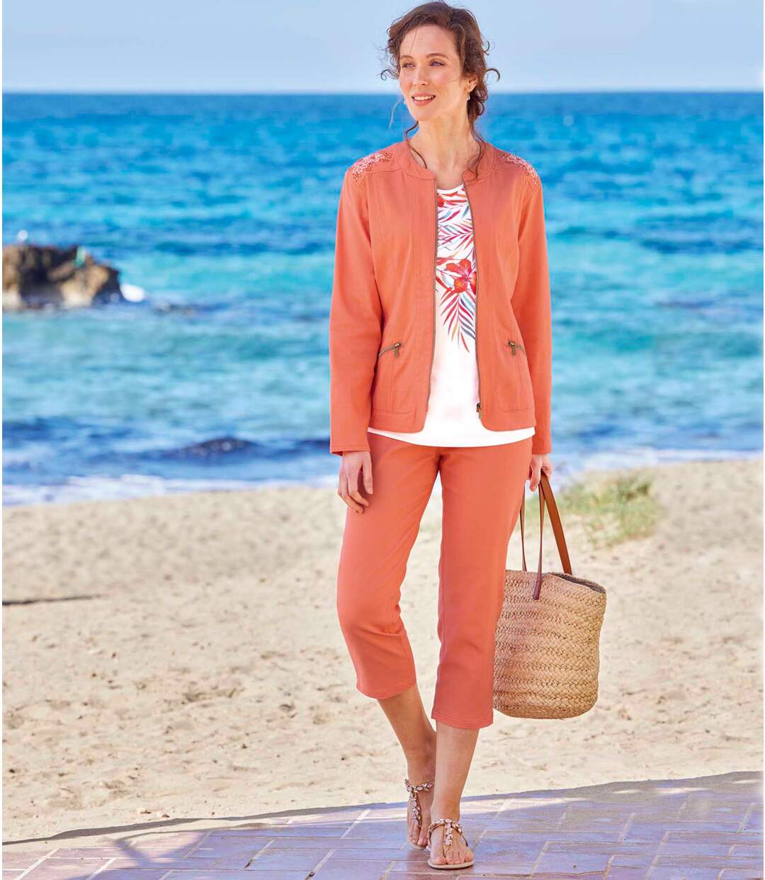 Pantalon 7/8e en Twill Stretch