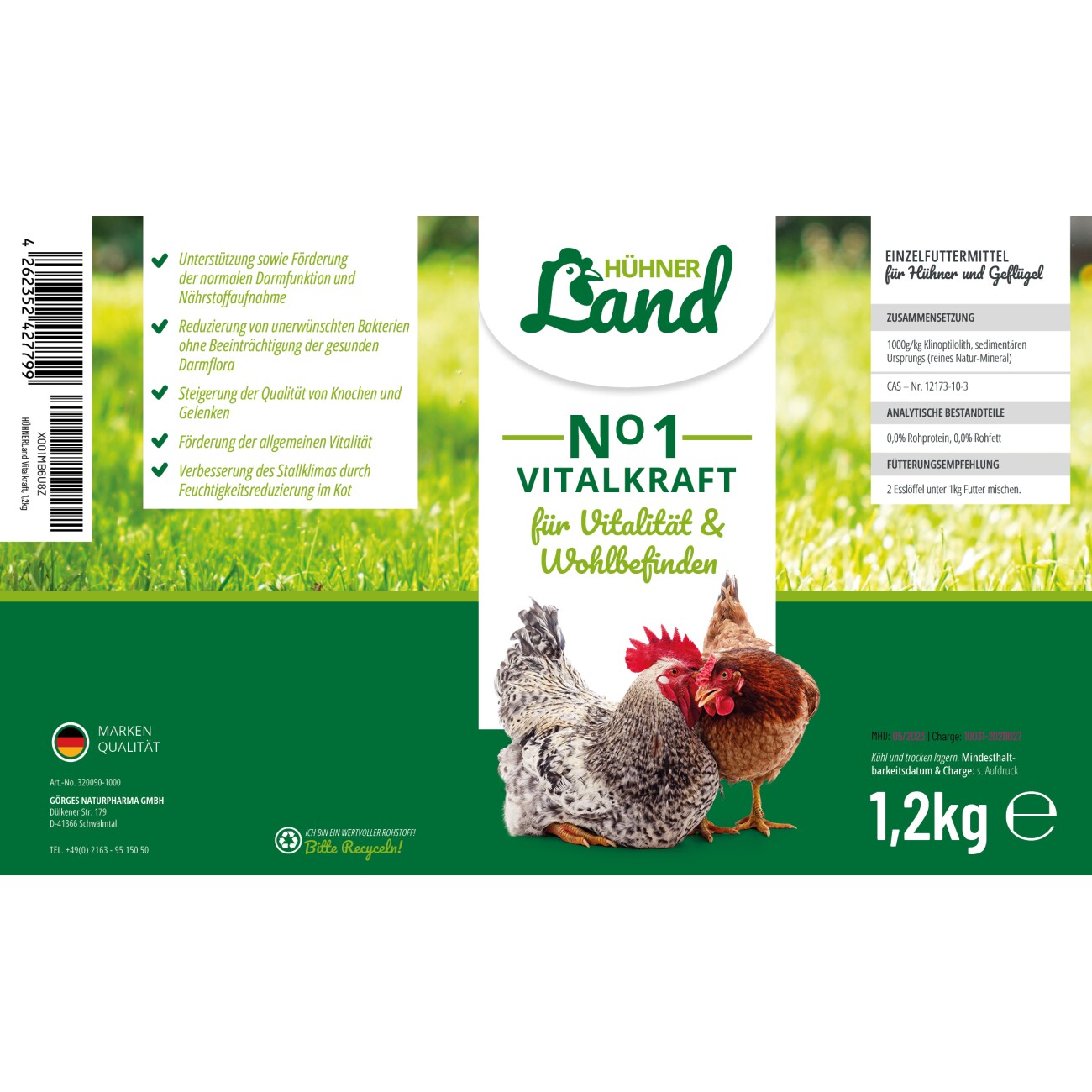 HÜHNER Land Vitalkraft 1,2kg