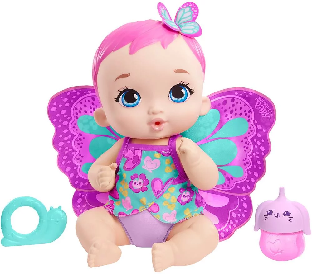 MY GARDEN BABY - POUPON BEBE PAPILLON ROSE BOIT ET FAIT PIPI