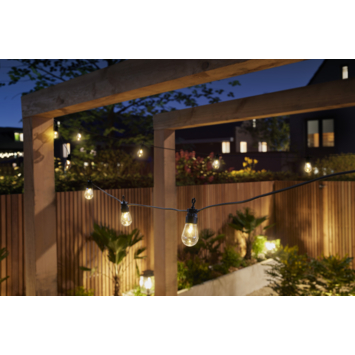 Partylights met 20 LED lampjes en snoer 9,5 meter, warmwit