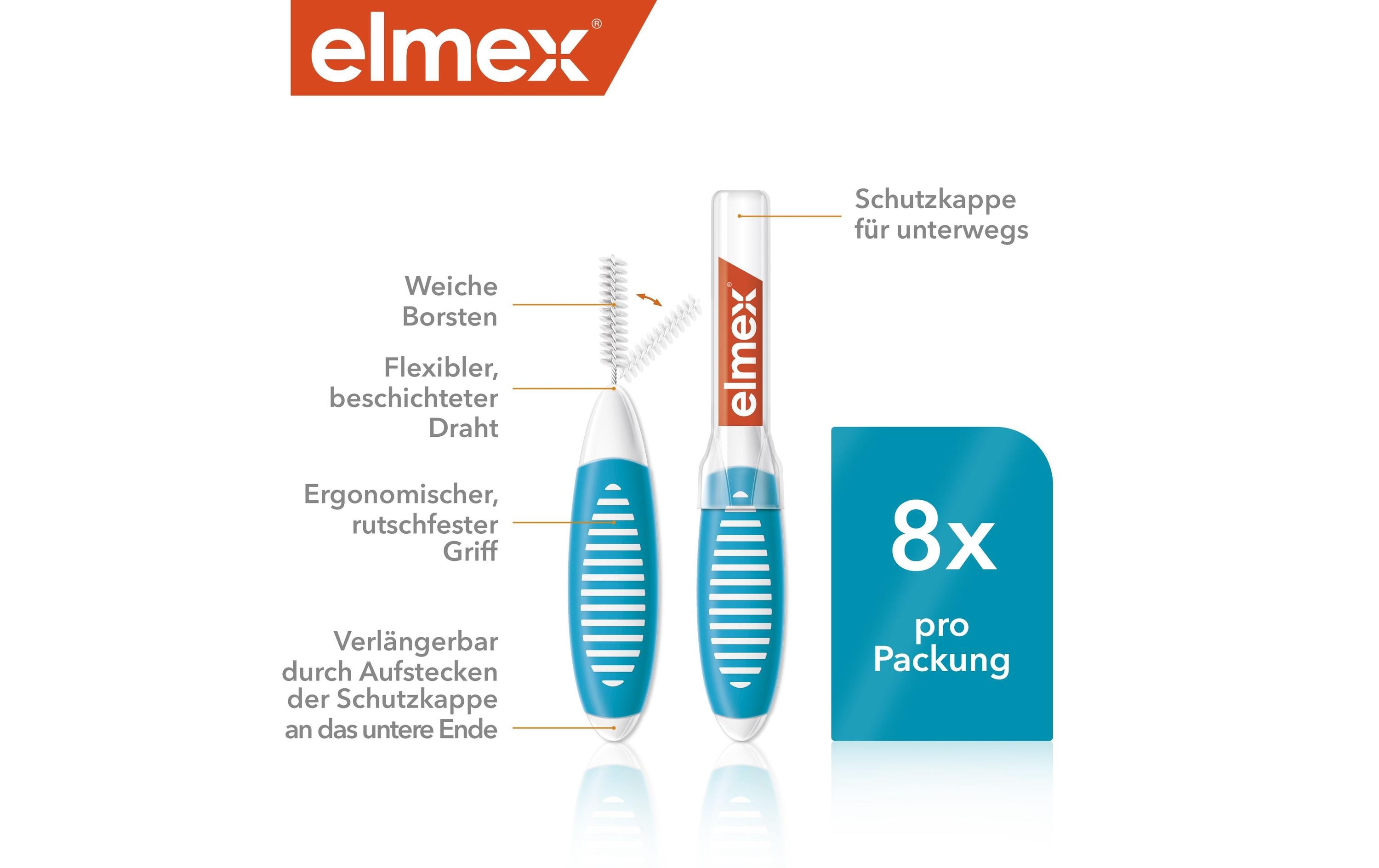 Interdentalbürsten Blau, Grösse 3 0.6 mm, 8 StückHochwertige Bürsten für eine zuverlässige Reinigung der Zahnzwischenräume