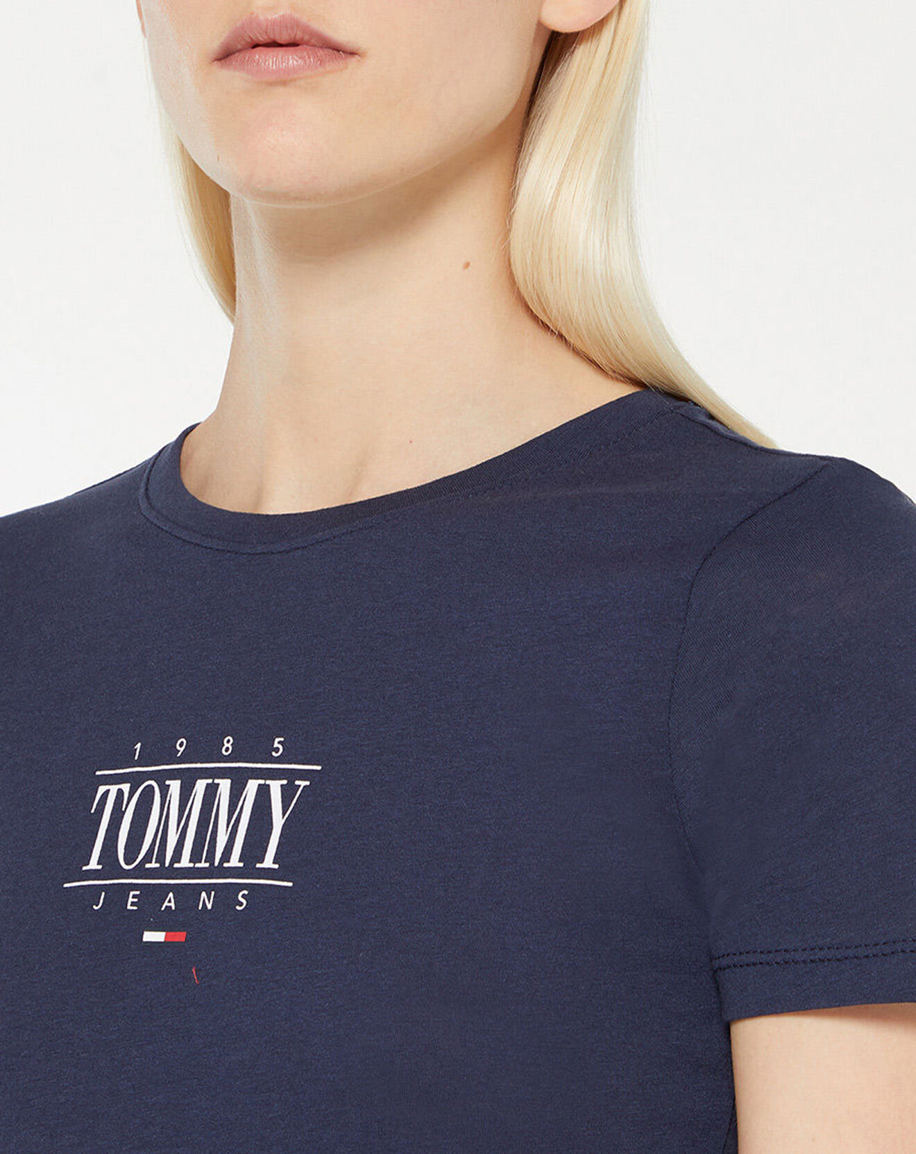 Tommy Jeans T-Shirt Essential Logo bleu marine