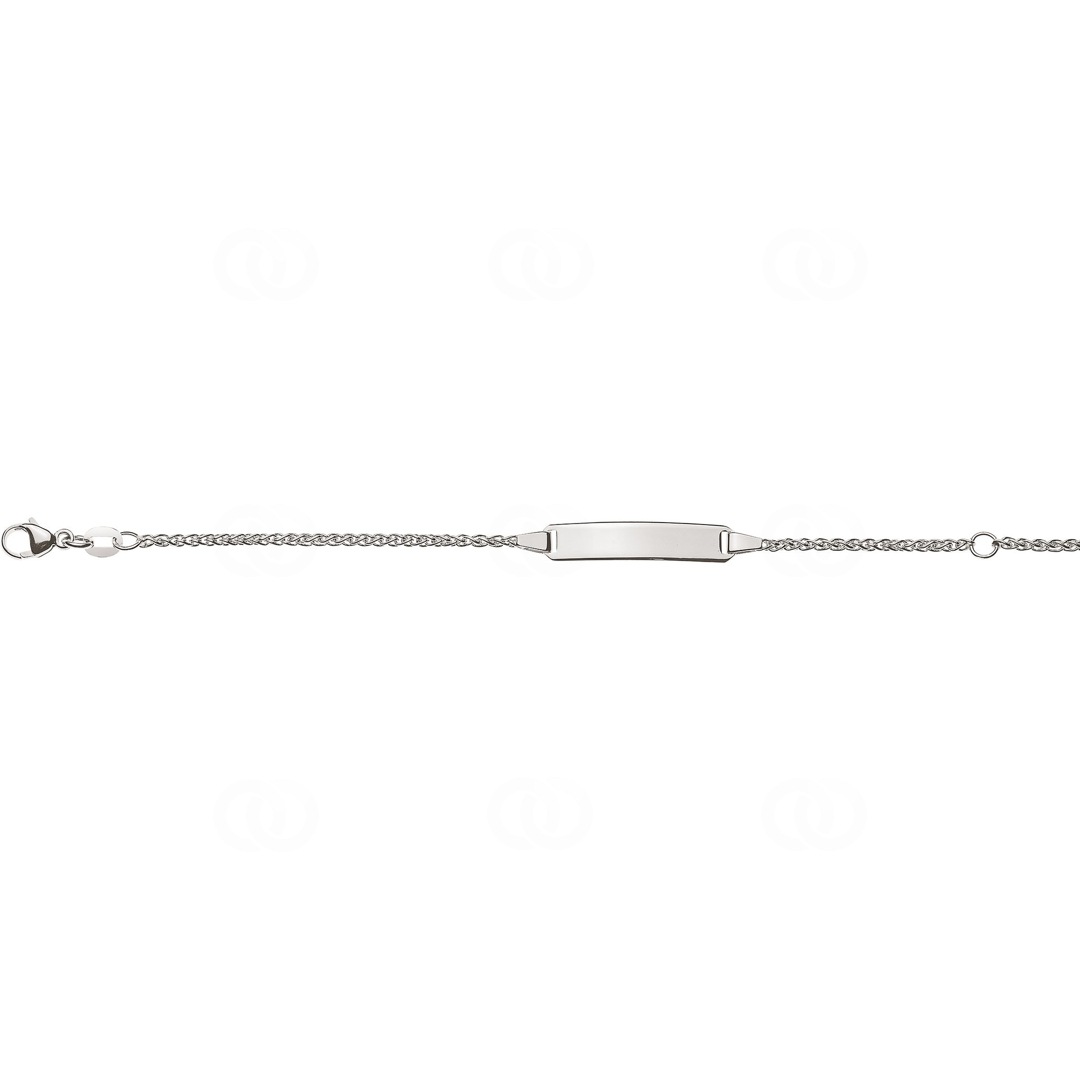 Gravurarmband / ID-Bracelet 750/18 K Weissgold 1.6 mm