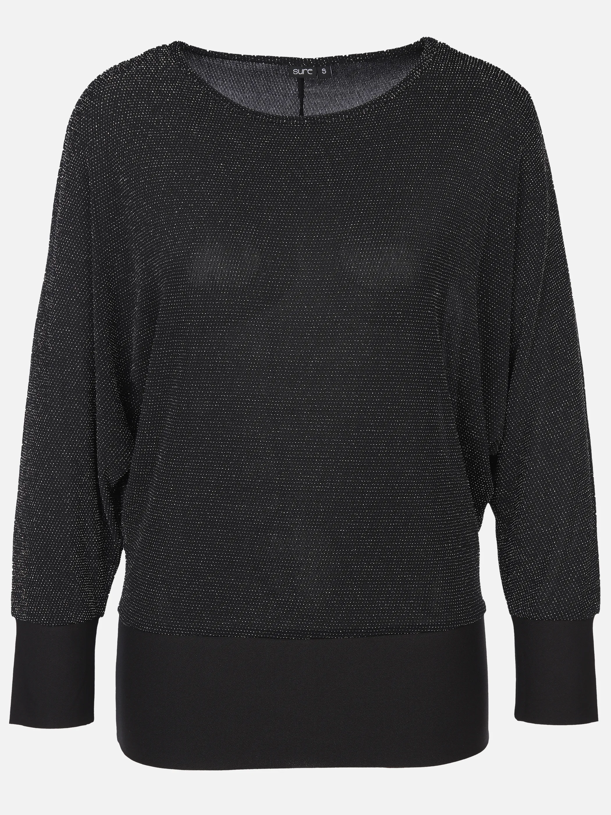 Damen Lurexshirt mit Fledermausärmeln