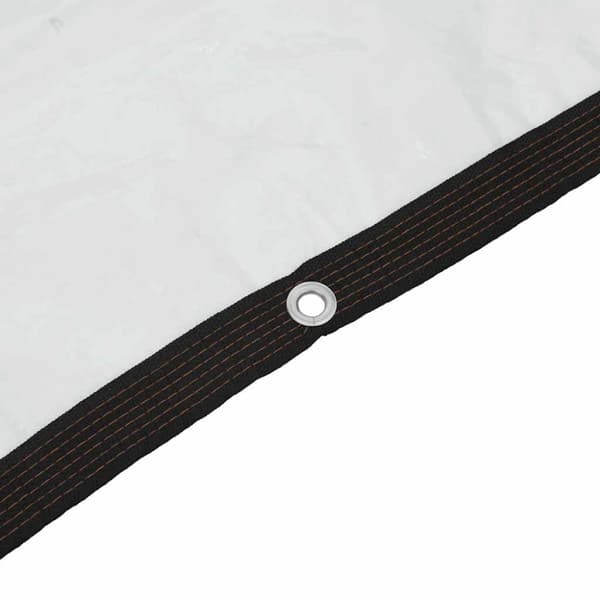 vidaXL Klar presenning med maljer 2x12 m polyetylen