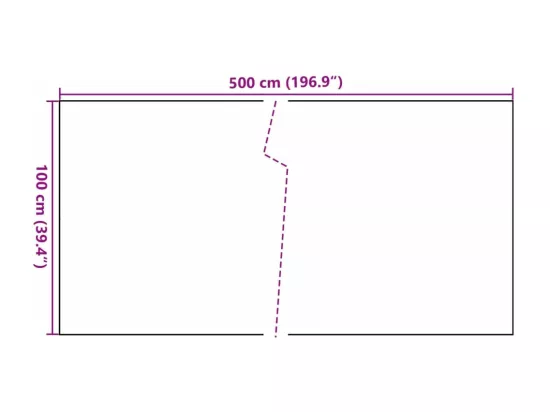 Paravent de balcon marron clair 500x100 cm résine tressée