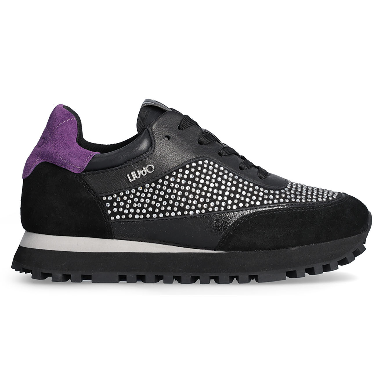 Liu-Jo Sneakers en Cuir Lila noir/violet