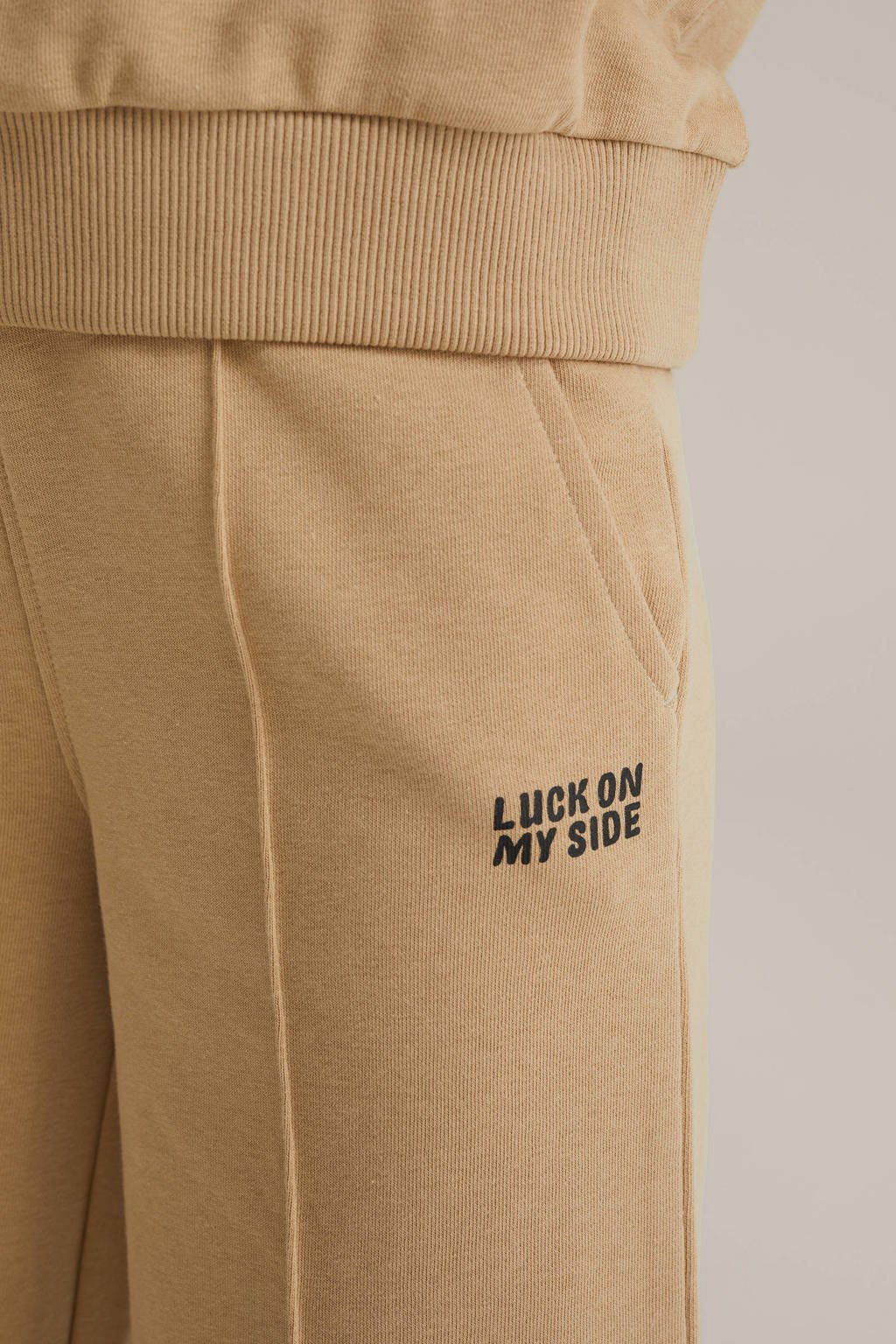 WE Fashion loose casual broek beige