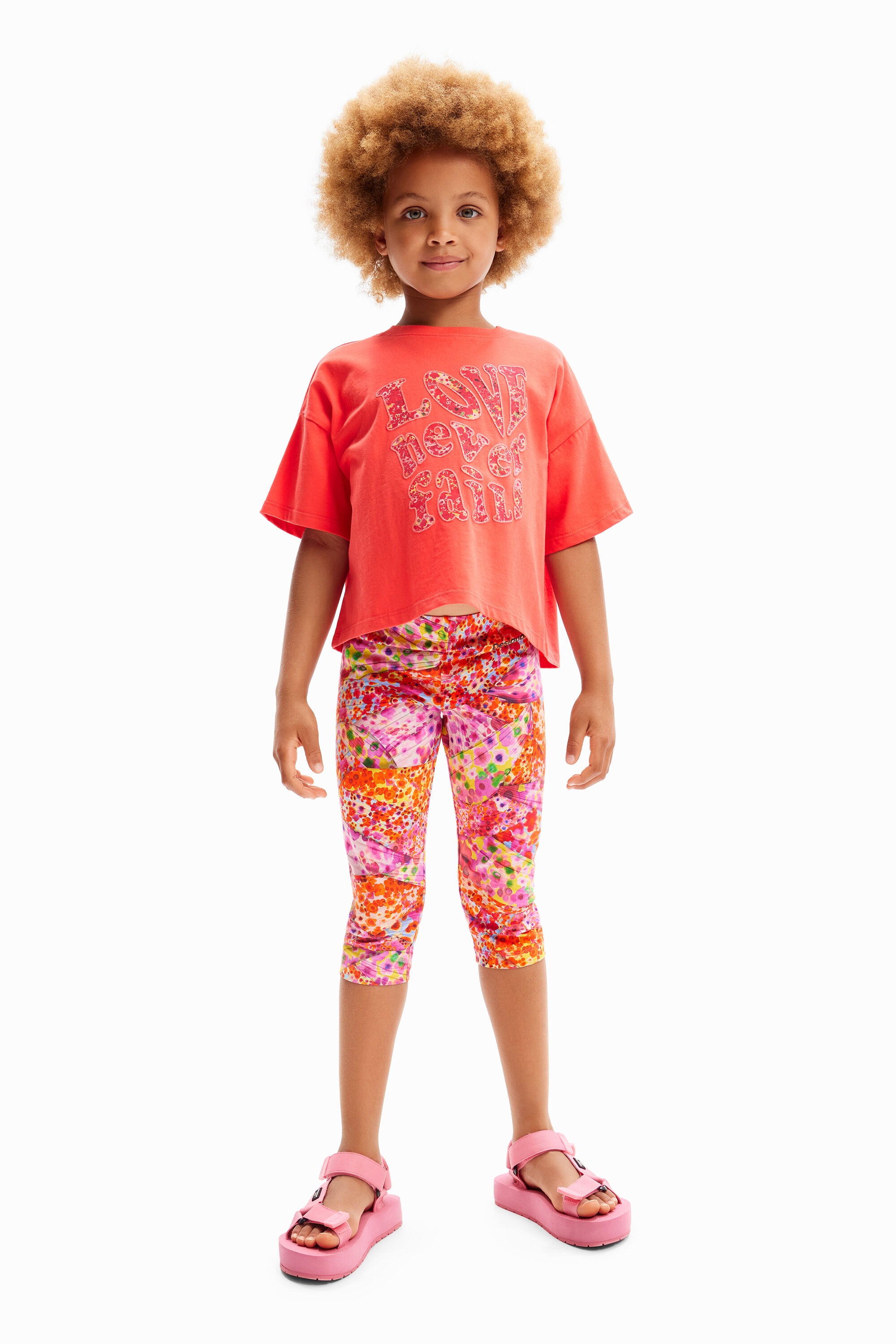 Legging capri fleurs