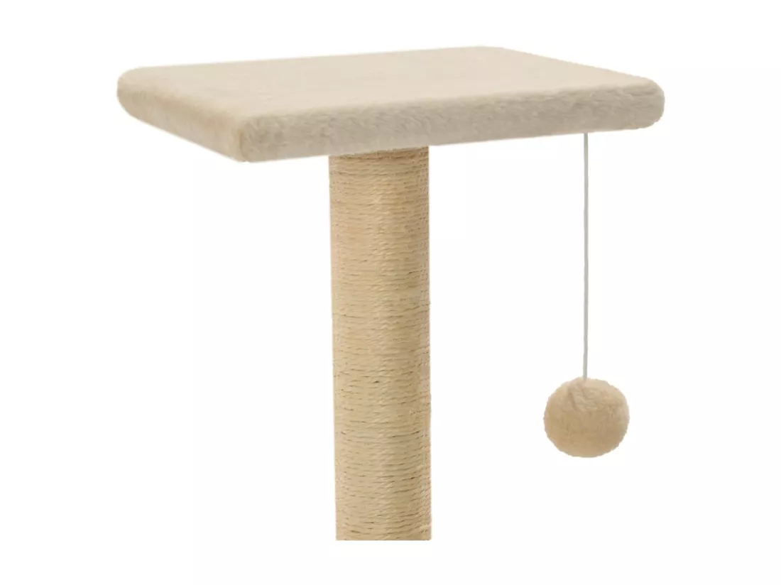 Arbre à chat avec griffoirs en sisal 65 cm Beige