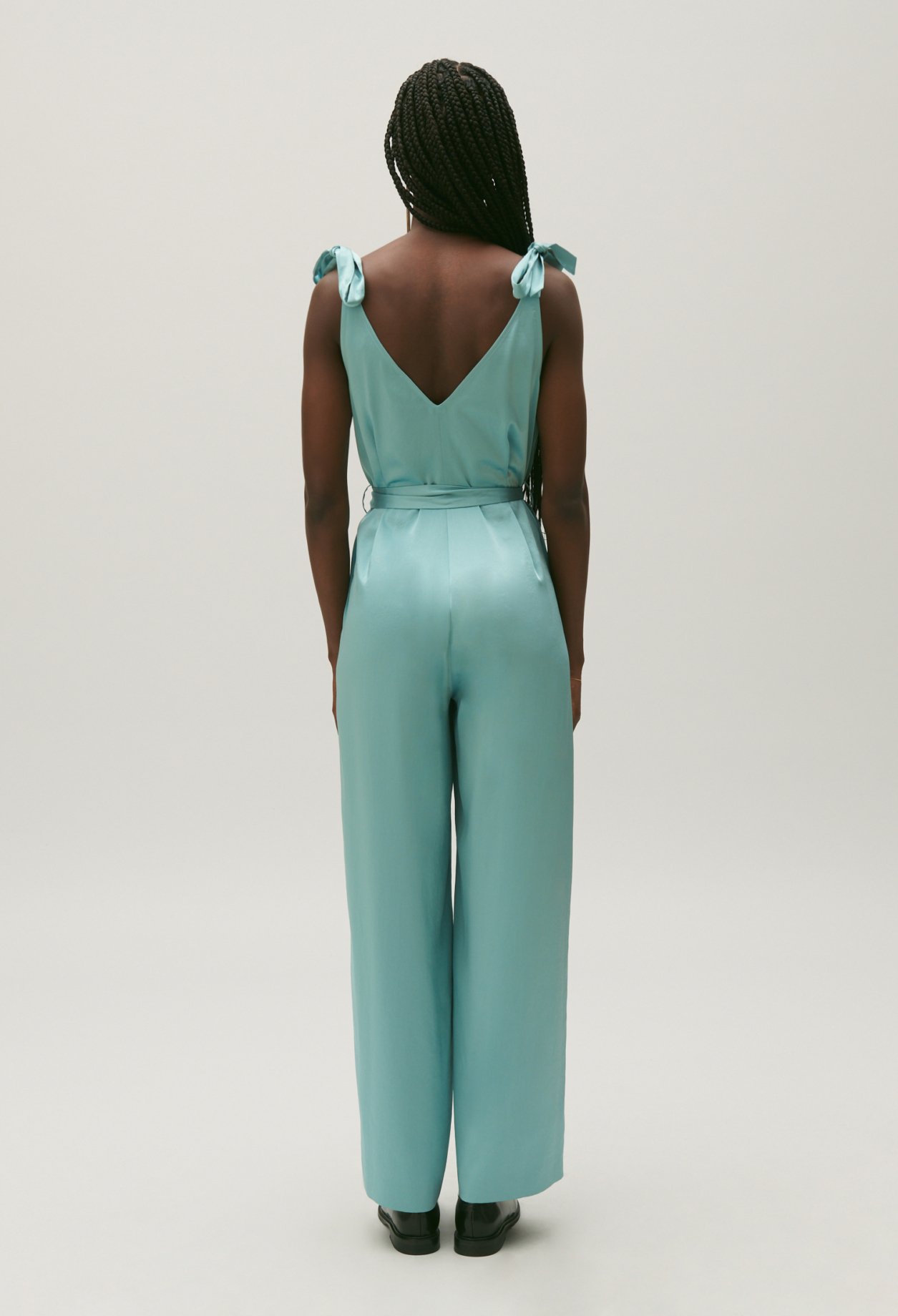 Combinaison pantalon fluide vert d'eau