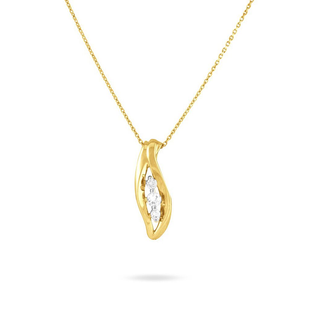 Collier Caline Or Jaune Diamant