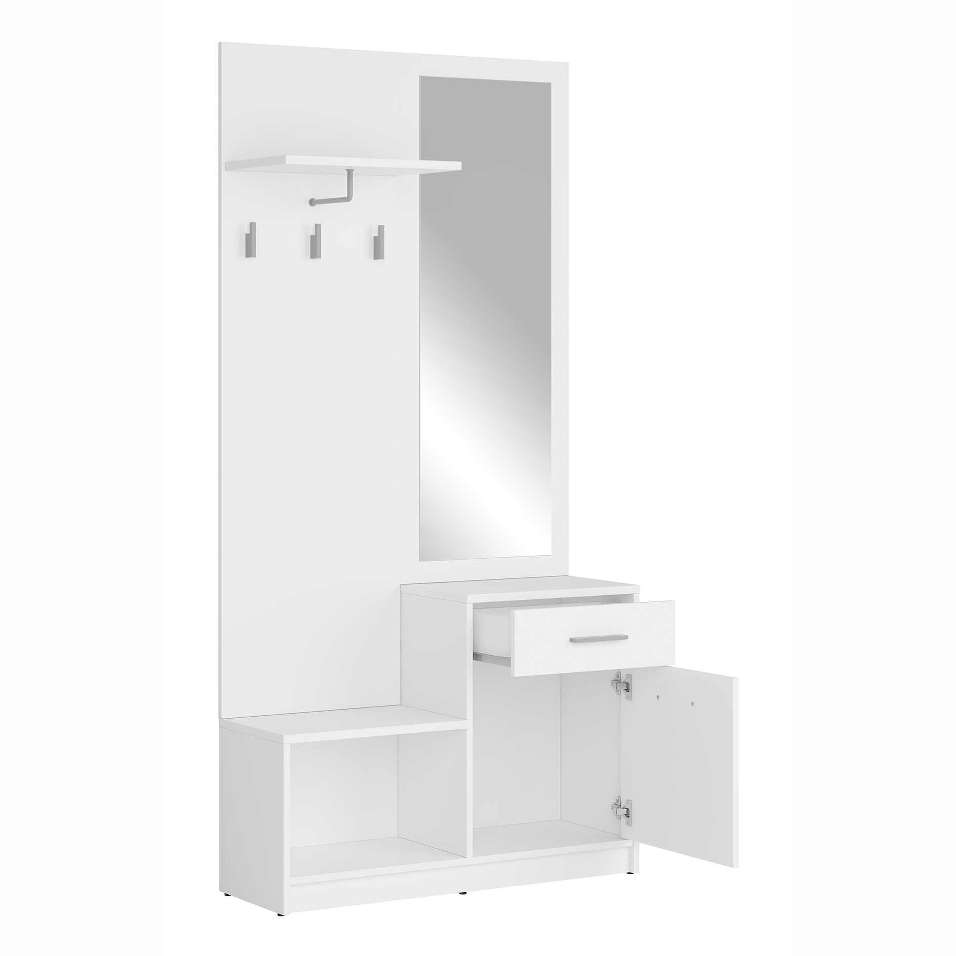 Garderobe - weiß matt - 186 cm