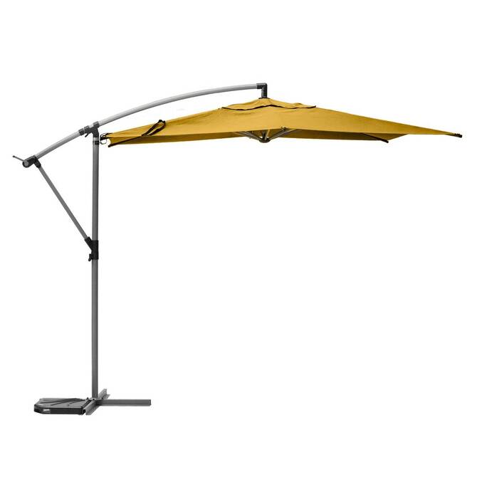 Parasol déporté rond MANOA Jaune moutarde