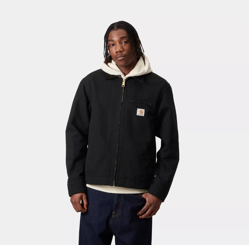 Carhartt WIP Detroit Jacket (Summer) Black / Black Rinsed
