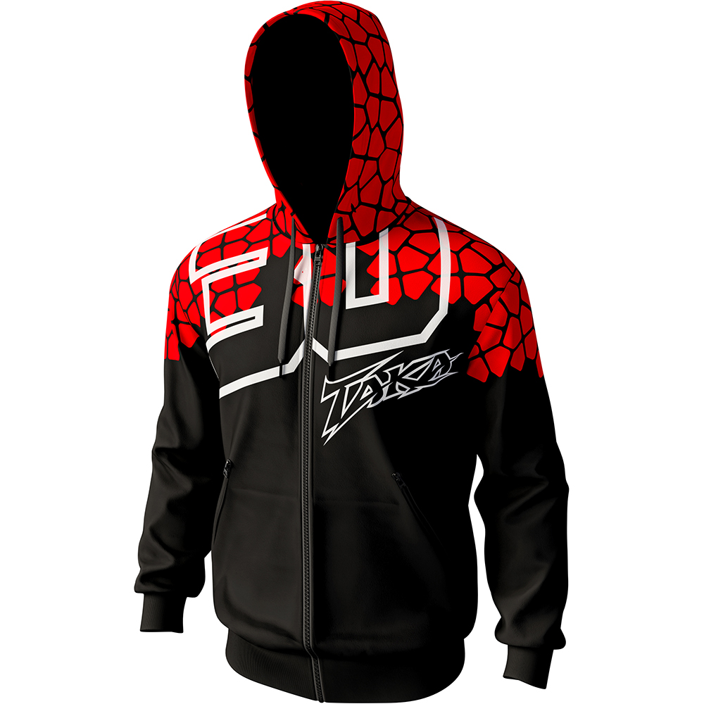 Ixon - Sweat zippé à capuche Takaaki Nakagami 23 Noir / Rouge