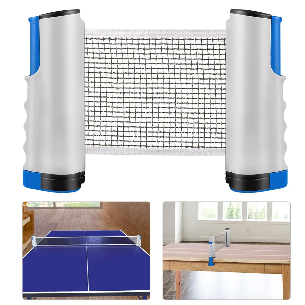 Tragbares Tischtennis Ping Pong Netz Ausziehbar bis zu 177 cm (Indoor/Outdoor)